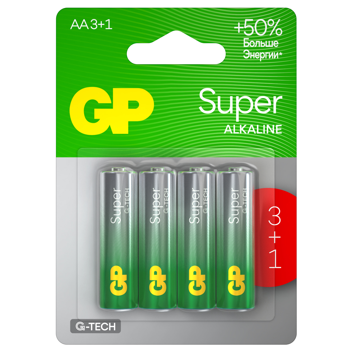  GP Super G-Tech AA (LR6) 15A , BC4 ( 3+1)